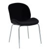 FURNITURE Fifty Five South Seating | Tamzin Black Winged Chrome Finish Dining Chair