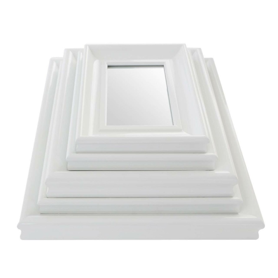 Bathe and Utility Premier Mirrors | White Frame 5Pc Mirror Set