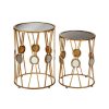 FURNITURE Premier Side Tables | Faiza Set Of 2 Cross Design Rounded Tables