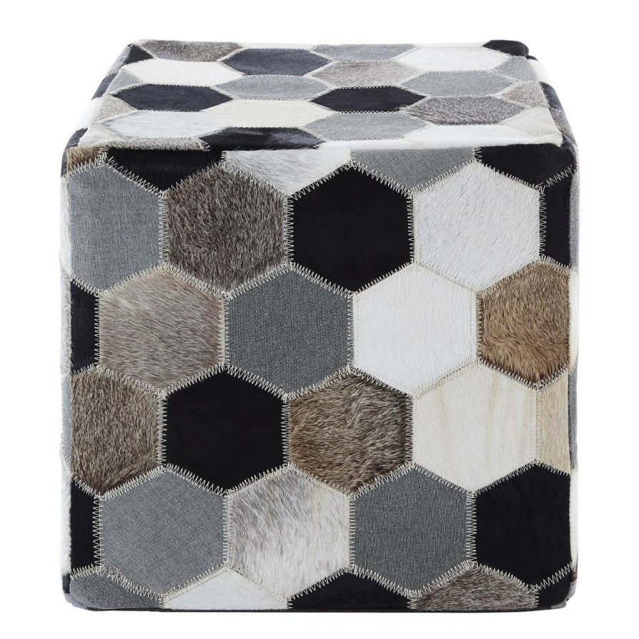 FURNITURE Bosie Pouffes | Safira Patchwork Pouffe