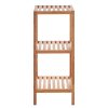 Bathe and Utility Premier Racks, Caddies and Shelf Units | 3 Tier Walnut Wood Bathroom Shelf Unit