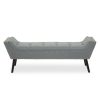 FURNITURE Fifty Five South Seating | Alea Grey Fabric Bench