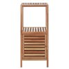 Bathe and Utility Premier Racks, Caddies and Shelf Units | Two Tier Walnut Wood Bathroom Shelf Unit