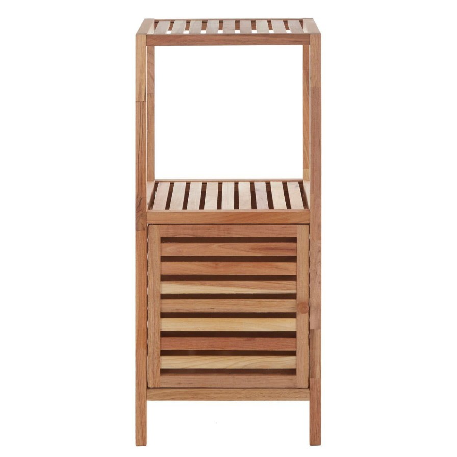 Bathe and Utility Premier Racks, Caddies and Shelf Units | Two Tier Walnut Wood Bathroom Shelf Unit