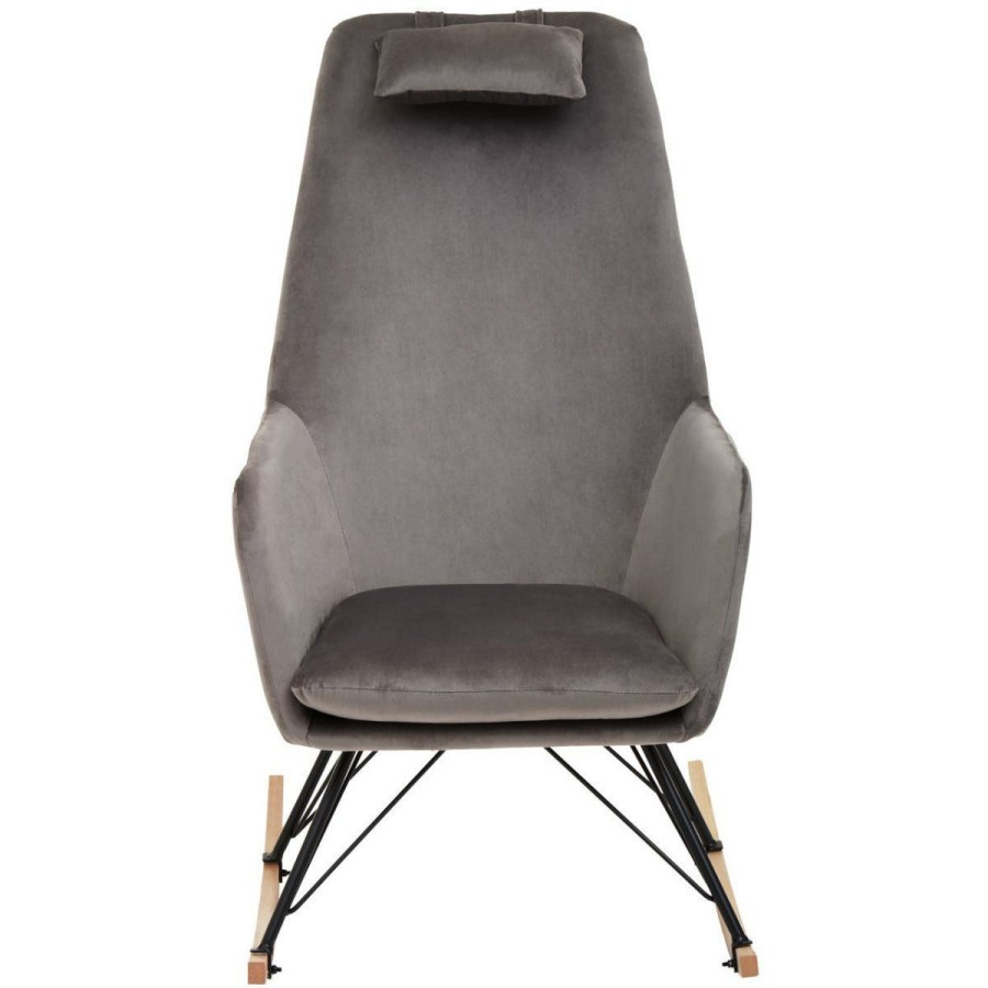 FURNITURE Premier Seating | Stockholm Grey Velvet Rocking Chair