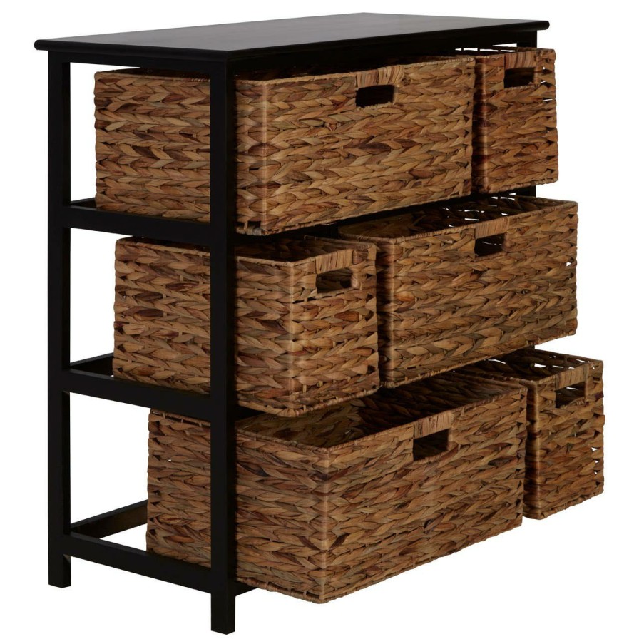 FURNITURE Premier Storage | Padstow 6 Drawers Black Frame Storage Unit