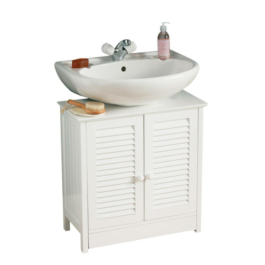 FURNITURE Premier Storage | White Wood Under Sink Bathroom Cabinet