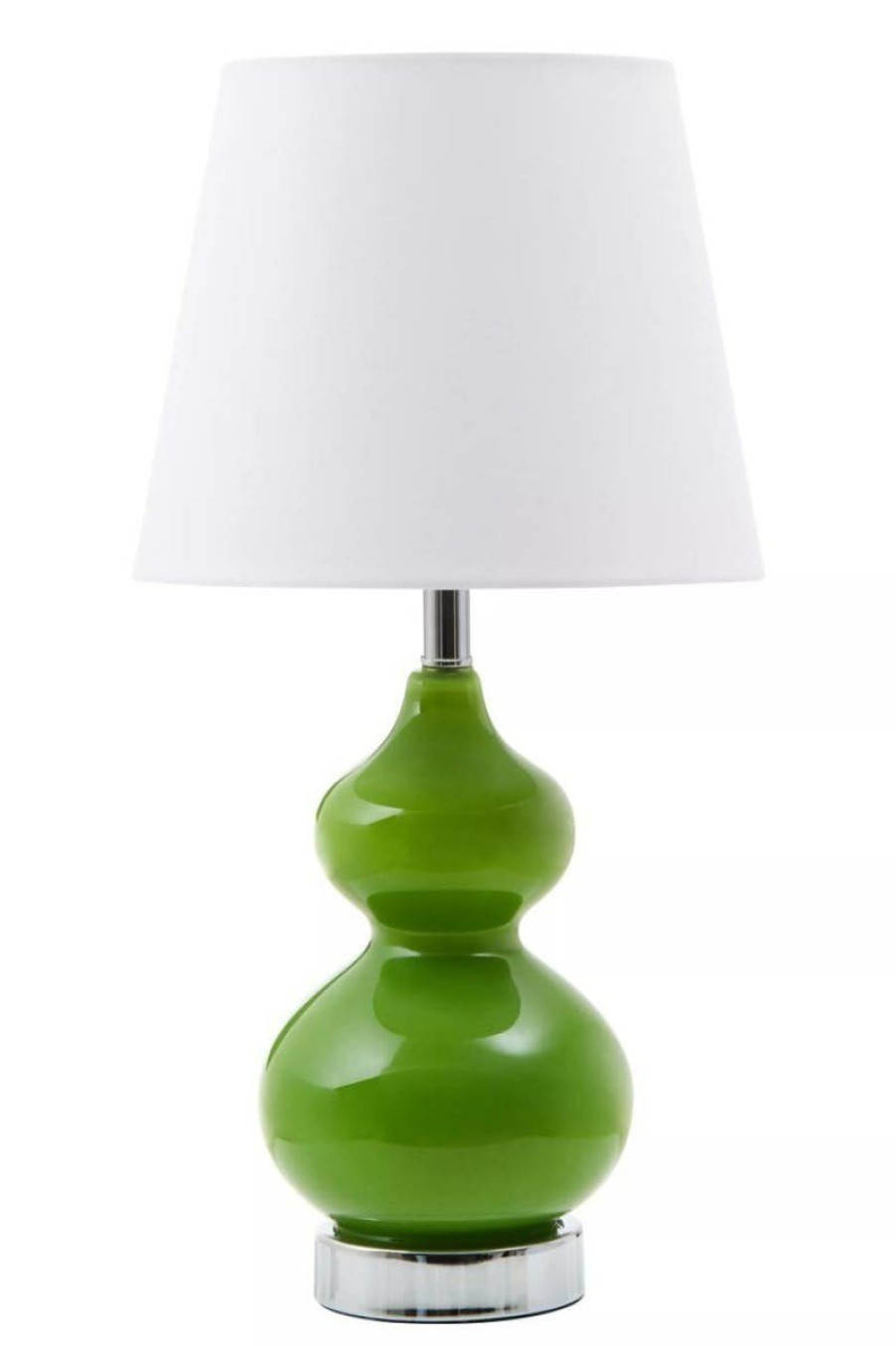 Accessories Premier Table Lamps | Heidy Light Green Glass Table Lamp With Chrome Base.