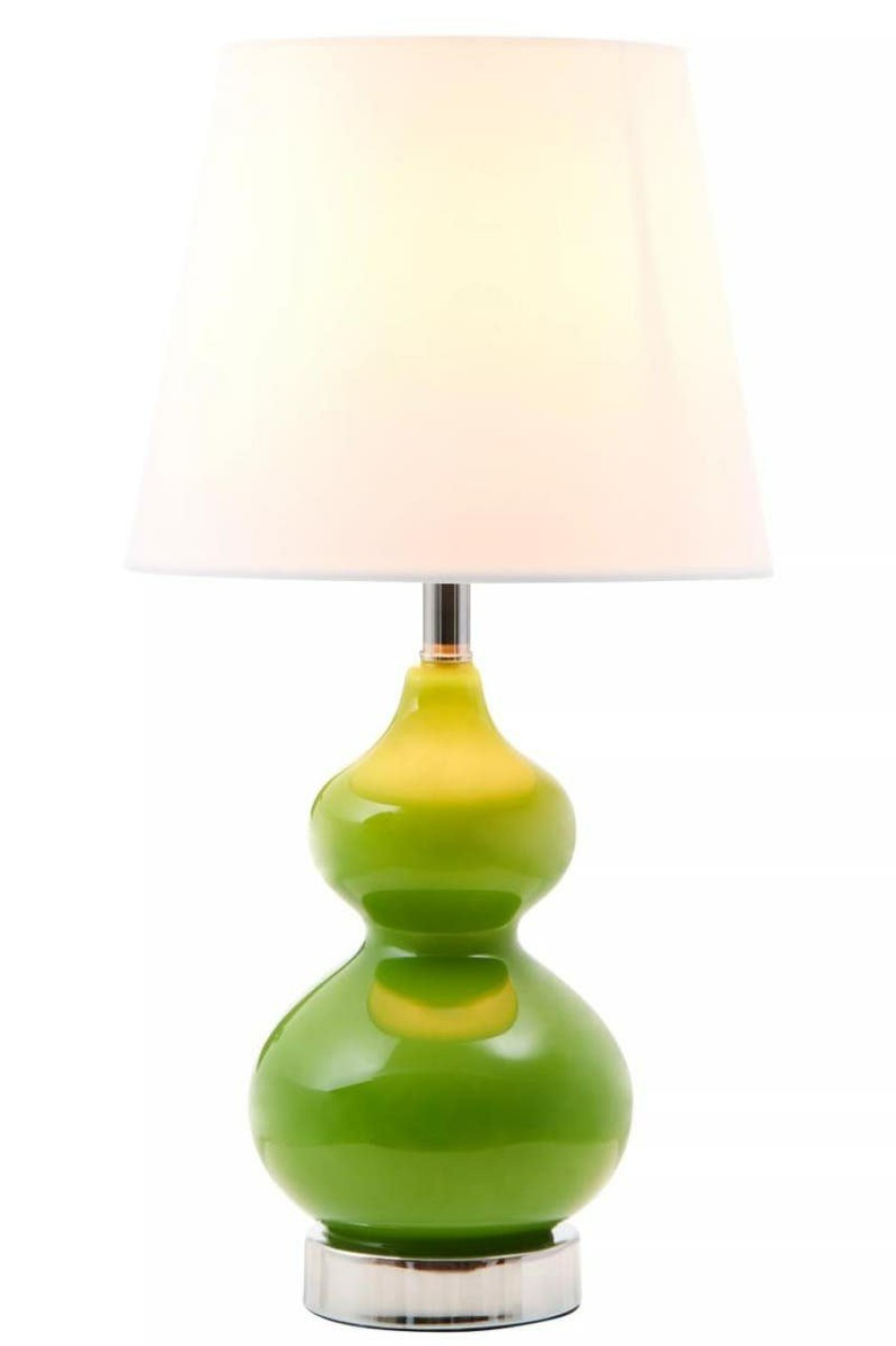 Accessories Premier Table Lamps | Heidy Light Green Glass Table Lamp With Chrome Base.