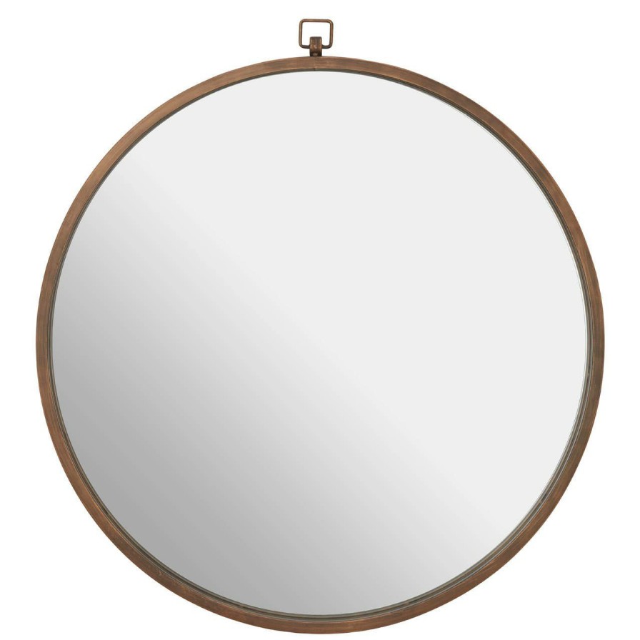 Bathe and Utility Fifty Five South Mirrors | Jacen Bronze Metal Frame Round Wall Mirror