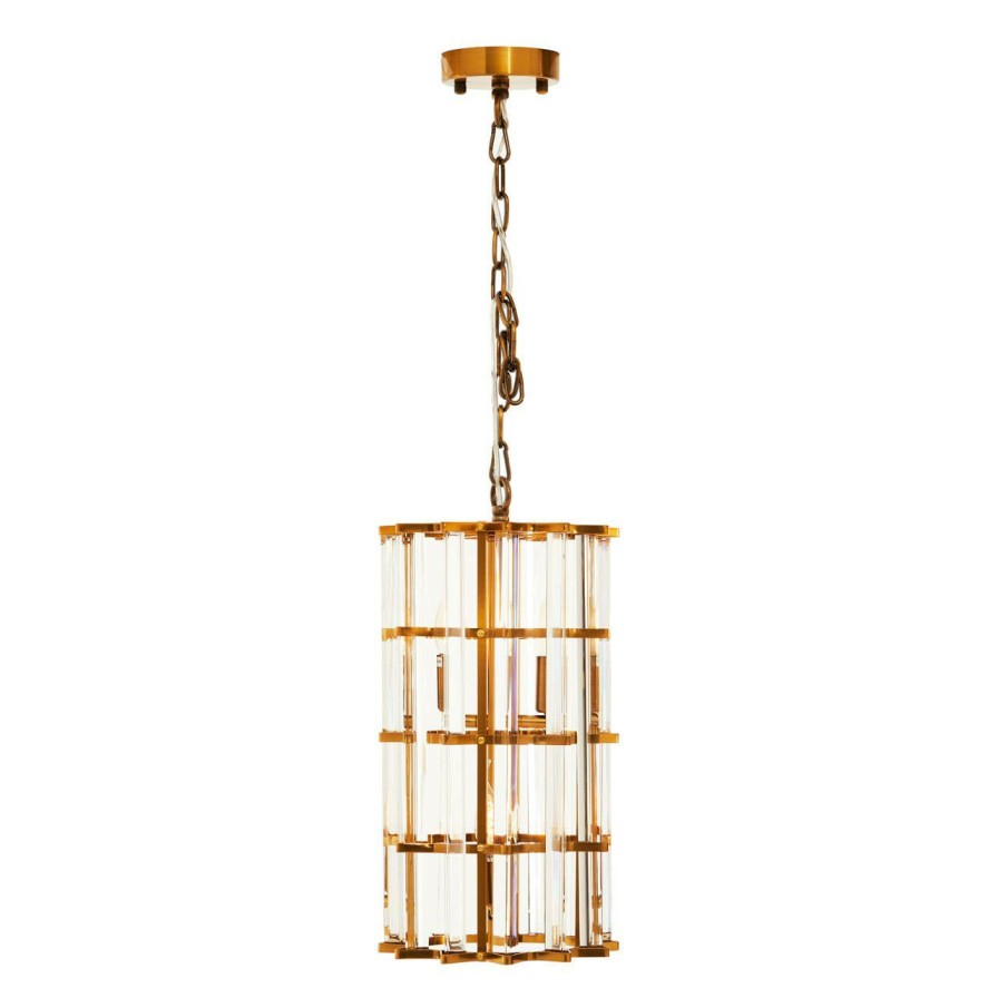 Accessories Fifty Five South Ceiling Lights | Karli Brass Finish Vertical Light