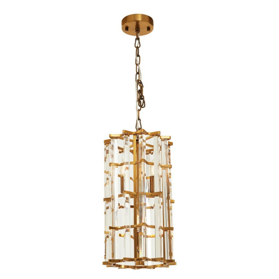 Accessories Fifty Five South Ceiling Lights | Karli Brass Finish Vertical Light