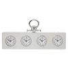 Accessories Fifty Five South Mantel Clocks | Hampstead Nickel Finish Time Zone Clock