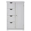 FURNITURE Premier Cabinets | Portern 4 Drawer Single Door Cabinet