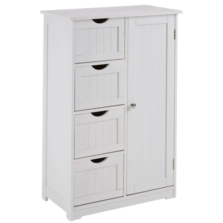 FURNITURE Premier Cabinets | Portern 4 Drawer Single Door Cabinet