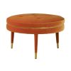 FURNITURE Fifty Five South Seating | Manhattan Orange Velvet Footstool