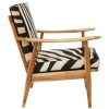 FURNITURE Fifty Five South Seating | Kendari Leather Zebra Pattern And Teak Chair