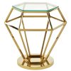 FURNITURE Premier Side Tables | Allure Small Gold Finish Diamond End Table