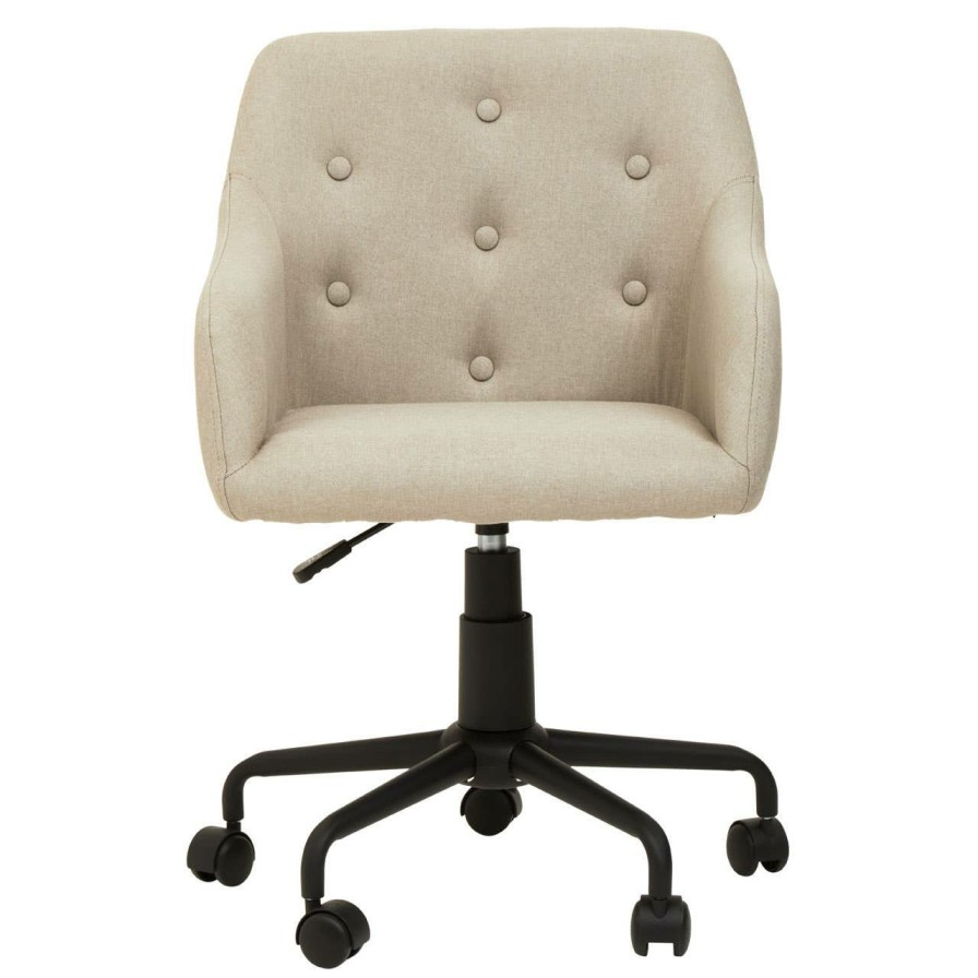 FURNITURE Premier Home Office Chairs | Brent Beige And Black Home Office Chair