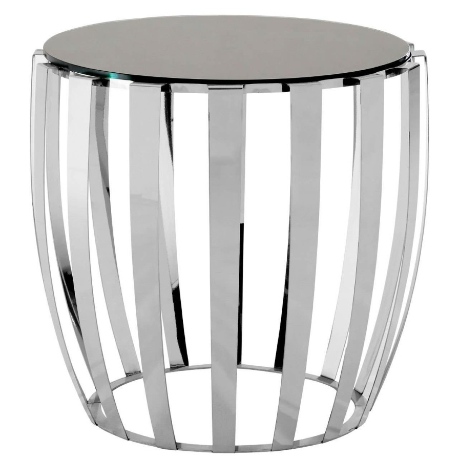 FURNITURE Fifty Five South Side Tables | Yasmin Stainless Steel Side Table