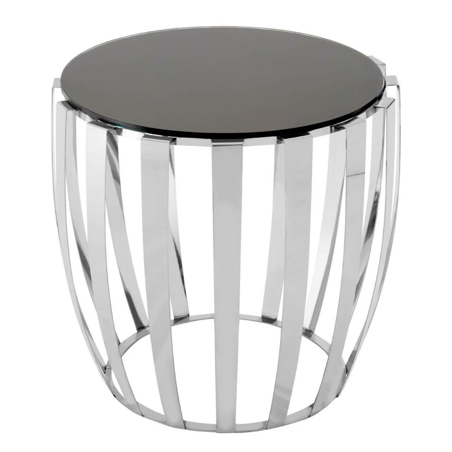 FURNITURE Fifty Five South Side Tables | Yasmin Stainless Steel Side Table