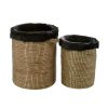 Bathe and Utility Fifty Five South Boxes, Bags and Baskets | Bora Set Of 2 Baskets With Faux Fur Trim