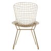 FURNITURE Premier Conservatory | District Gold Metal Grid Frame Wire Chair