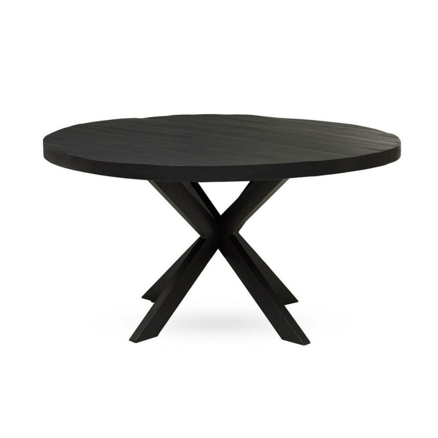 FURNITURE Fifty Five South Dining Tables | Arol Black Mango Wood Dining Table