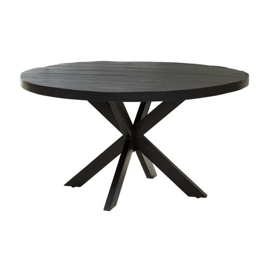 FURNITURE Fifty Five South Dining Tables | Arol Black Mango Wood Dining Table