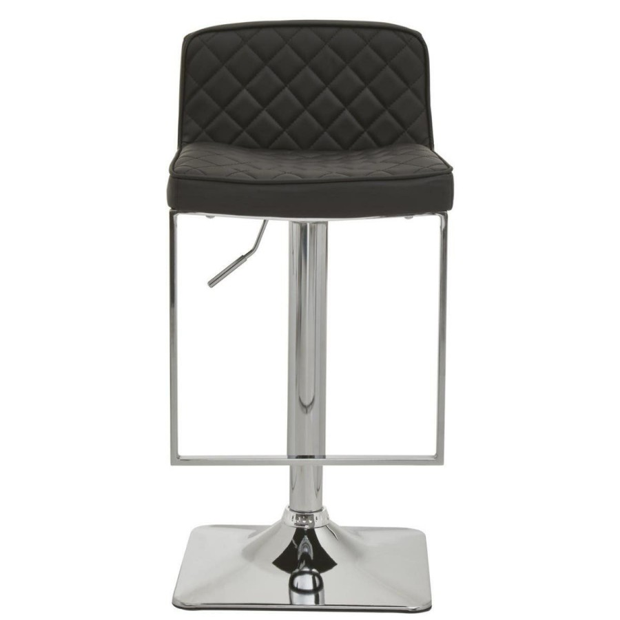 FURNITURE Premier Bar Seating | Baina Black And Gold Bar Stool With Square Base