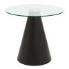 FURNITURE Fifty Five South Dining Tables | Azalea Round Clear Glass Top Dining Table