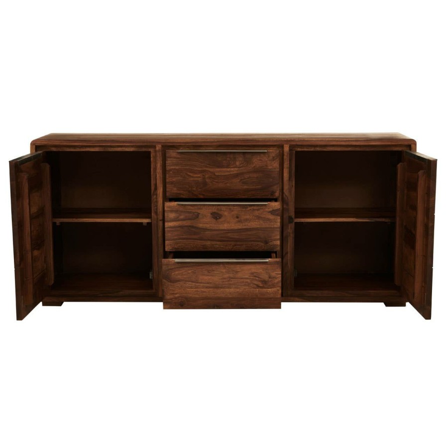 FURNITURE Fifty Five South Sideboards | Surati Two Door Three Drawer Sheesham And Acacia Sideboard