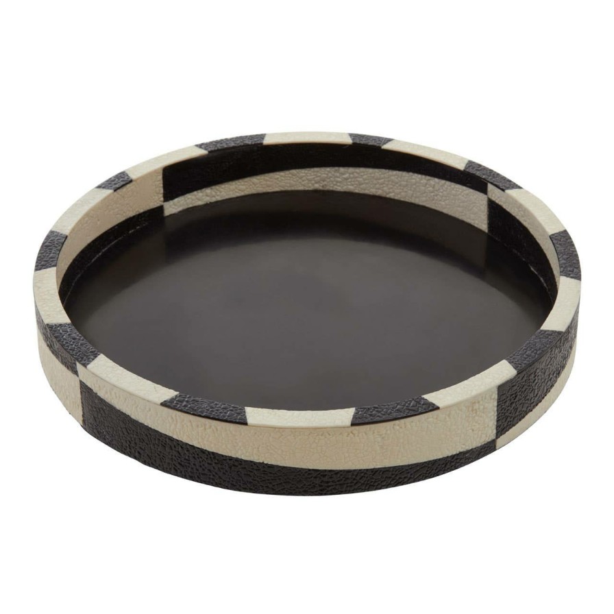 Accessories Fifty Five South Trays and Coasters | Ezra Black And White Tray