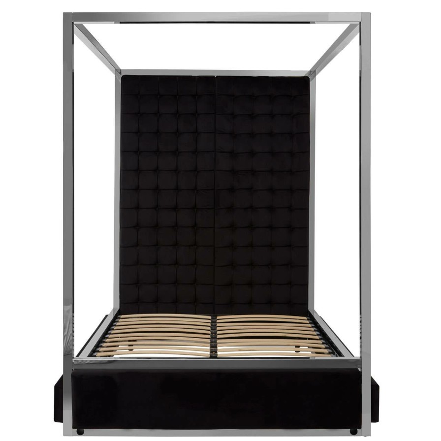 FURNITURE Fifty Five South Beds | Piermount Black Velvet Bed