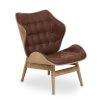 FURNITURE Fifty Five South Seating | Vinsi Brown Leather Effect Chair With Button Detail