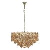 Accessories Fifty Five South Chandeliers | Rydello Large Amber Glass Chandelier