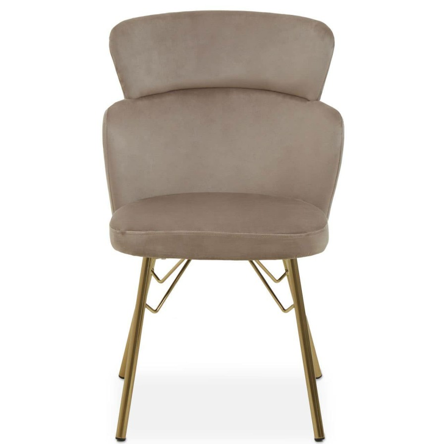 FURNITURE Premier Statement Chairs | Veneto Mink Velvet Chair