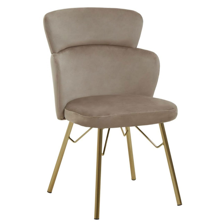 FURNITURE Premier Statement Chairs | Veneto Mink Velvet Chair