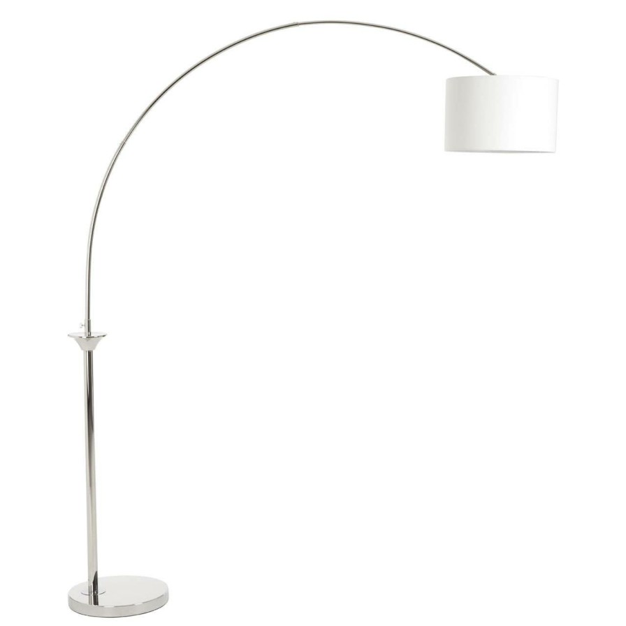 Accessories Fifty Five South Floor Lamps | Hubert Nickel Finish Arc Floor Lamp