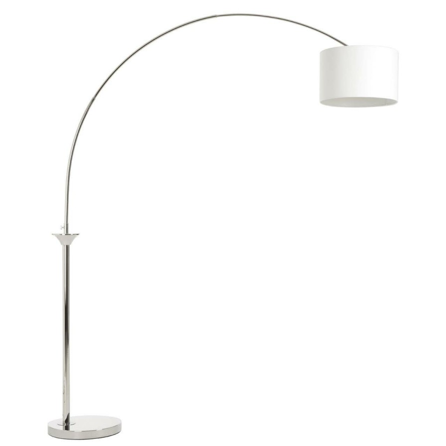 Accessories Fifty Five South Floor Lamps | Hubert Nickel Finish Arc Floor Lamp