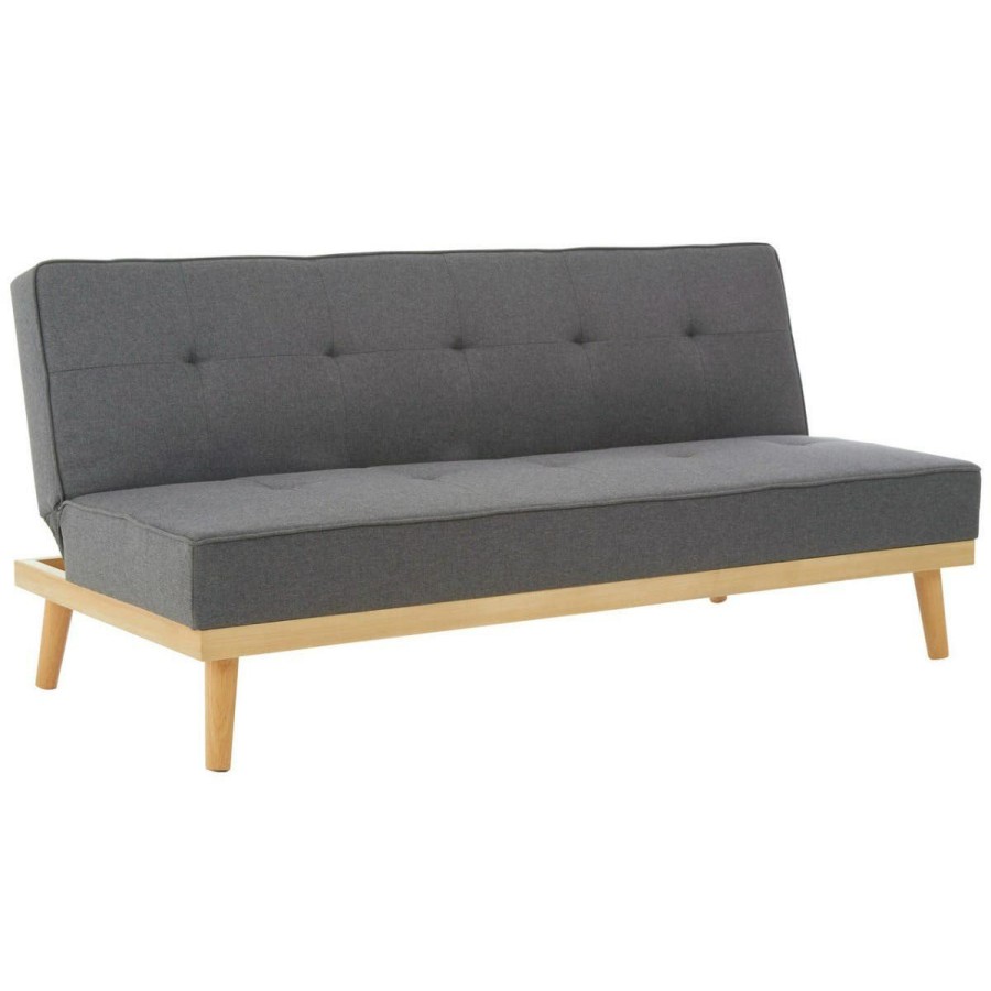 FURNITURE Premier Seating | Stockholm 3 Seat Grey Sofa Bed