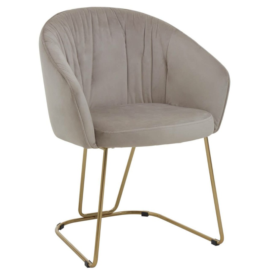 FURNITURE Premier Dining Chairs | Veneto Mink Velvet Dinner Chair