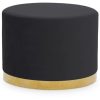 FURNITURE Fifty Five South Stools | Hagen Black And Gold Round Stool