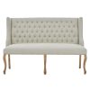 FURNITURE Fifty Five South Seating | Harrison 2 Seat Natural Linen Bench