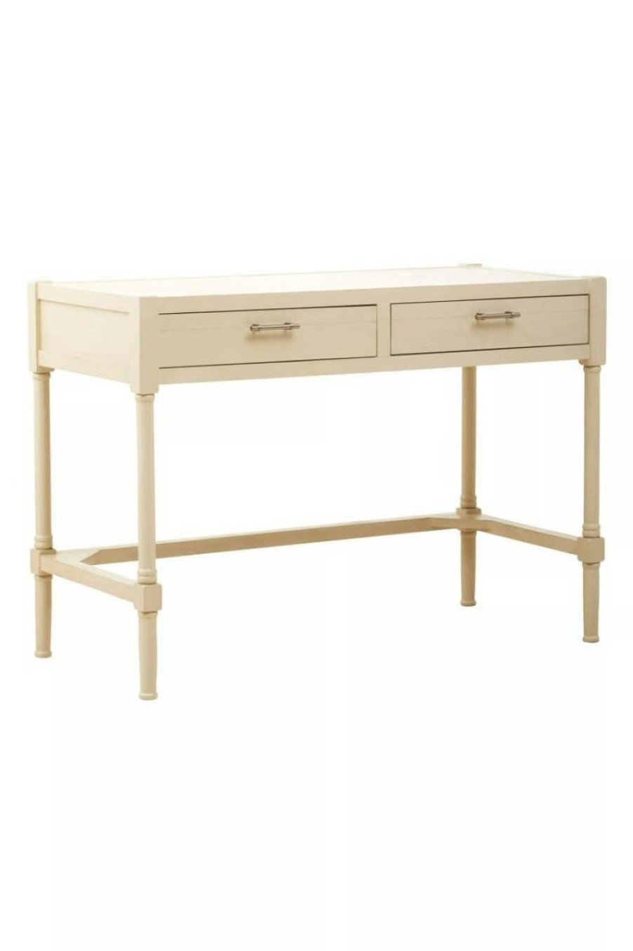 FURNITURE Premier Desks | Heritage Two Drawer Antique Pearl Desk