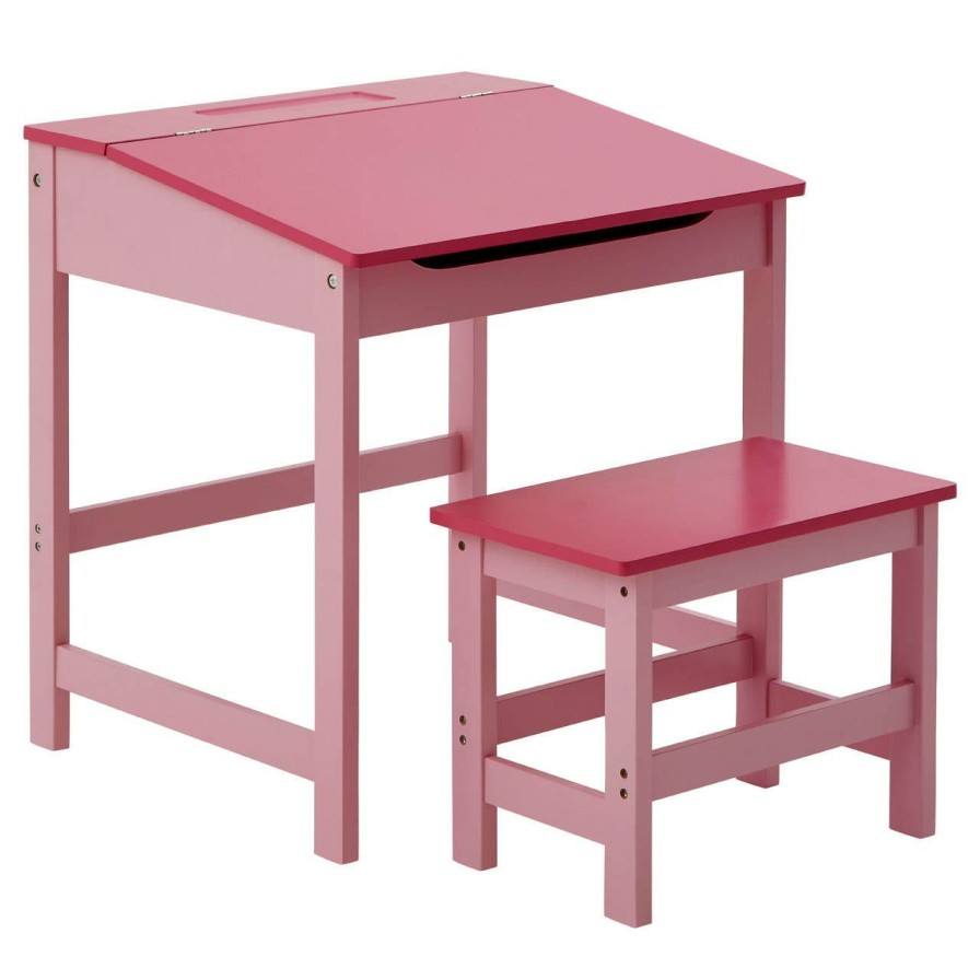 FURNITURE Premier Tables and Desks | Childrens Pink Desk And Stool