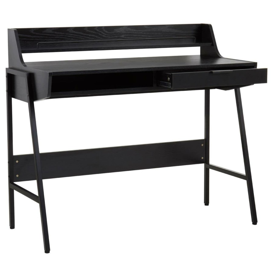 FURNITURE Premier Desks | Bradbury Black Oak Veneer Desk