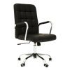 FURNITURE Premier Home Office Chairs | Brent Black Tufted Home Office Chair