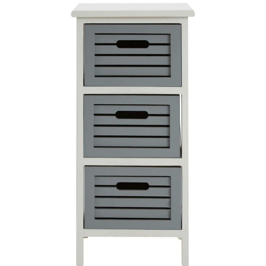 FURNITURE Premier Storage | Vermont 3 Grey Drawers Unit