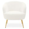 FURNITURE Fifty Five South Seating | Yazmin Curved Armchair With Gold Finish Legs